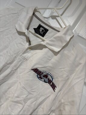 STARTER Colorado Avalanche Polo Shirt with Embroidered Logo